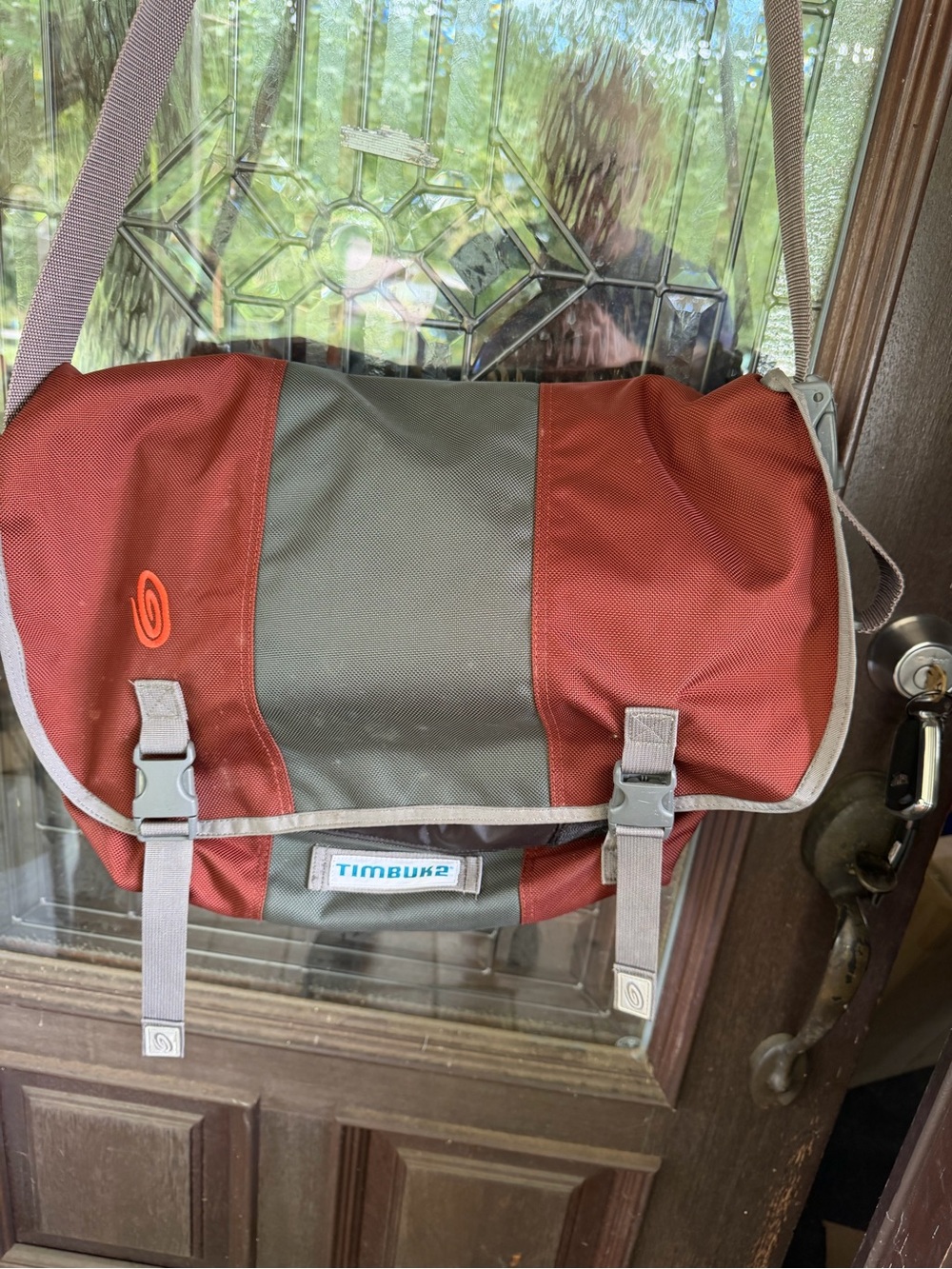 Timbuk2 Red and Gray Two-Tone Messenger Bag